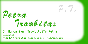 petra trombitas business card